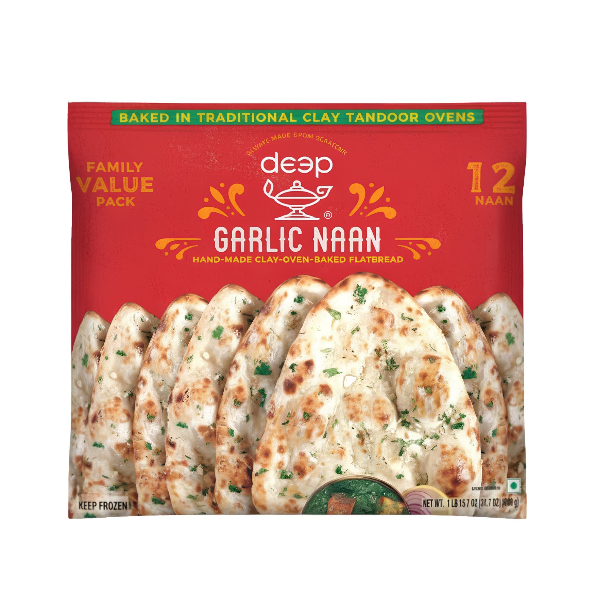 DEEP GARLIC NAAN 12PC