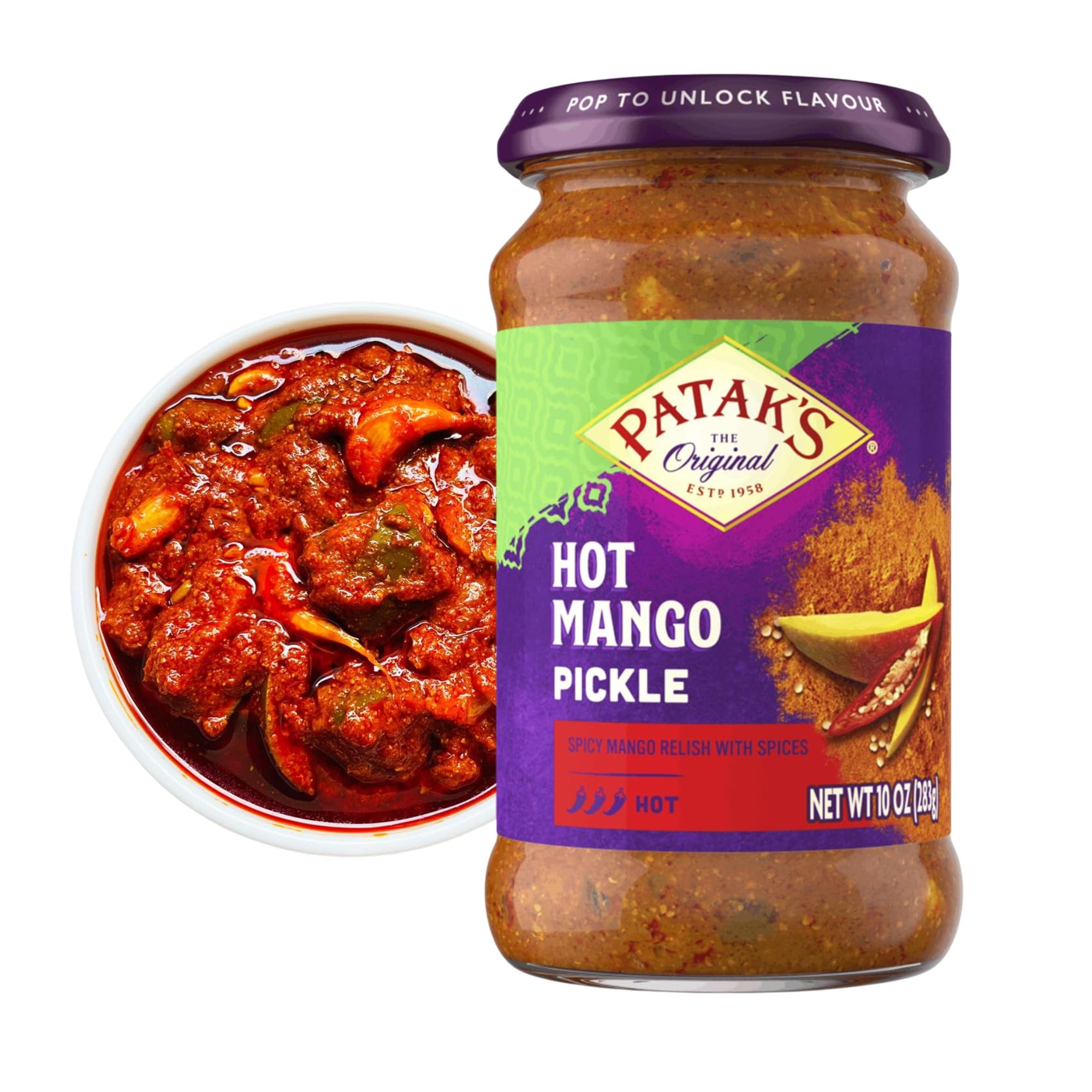 PATAKS HOT MANGO PICKLE 10oz