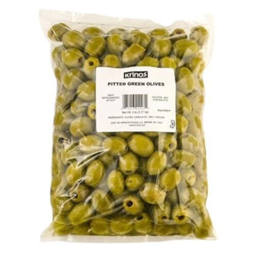 KRINOS PITTED GREEN OLIVE 5LB