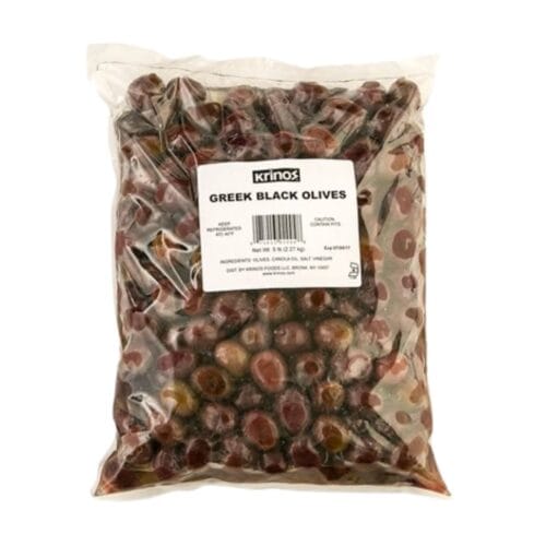 KRINOS GREEK BLACK OLIVES 5LB