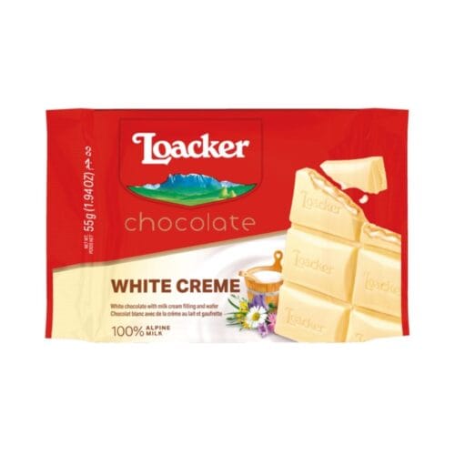 LOACKER WHITE CREME CHOCOLATE 55G