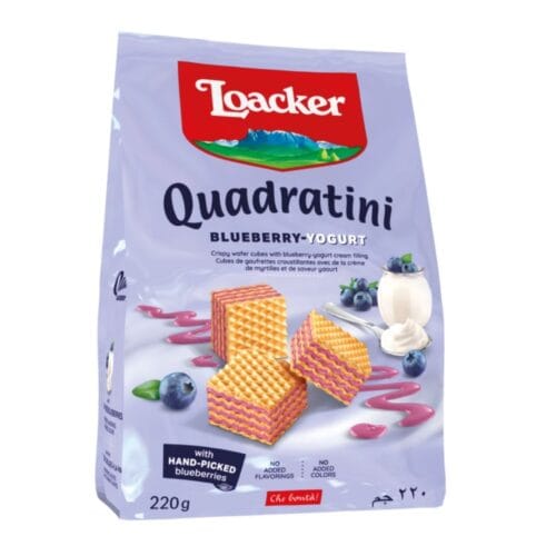 LOACKER QUADRATINI BLUEBERRY YOUGURT 250G