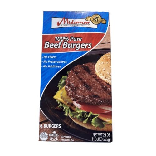 MIDAMAR BEEF BURGERS 21oz