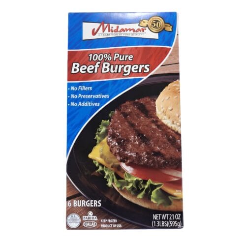 MIDAMAR BEEF BURGERS 21oz
