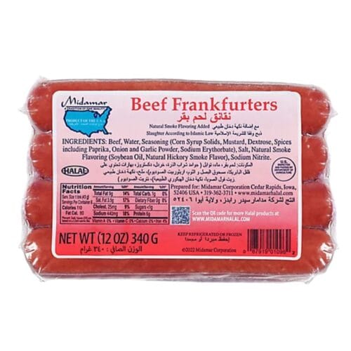 MIDAMAR BEEF FRANKFURT 340G
