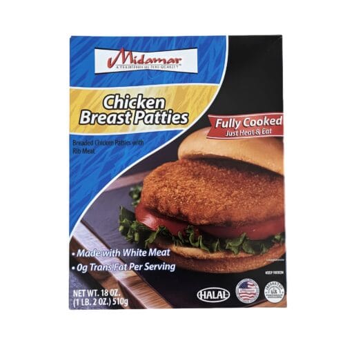 MIDAMAR CHICKEN BREAST PATTIES 18oz