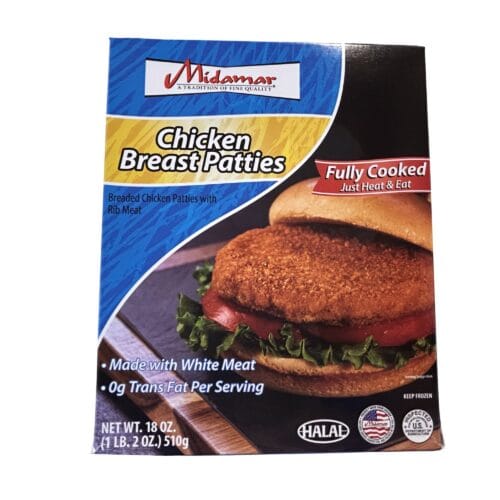 MIDAMAR CHICKEN BREAST PATTIES 18oz