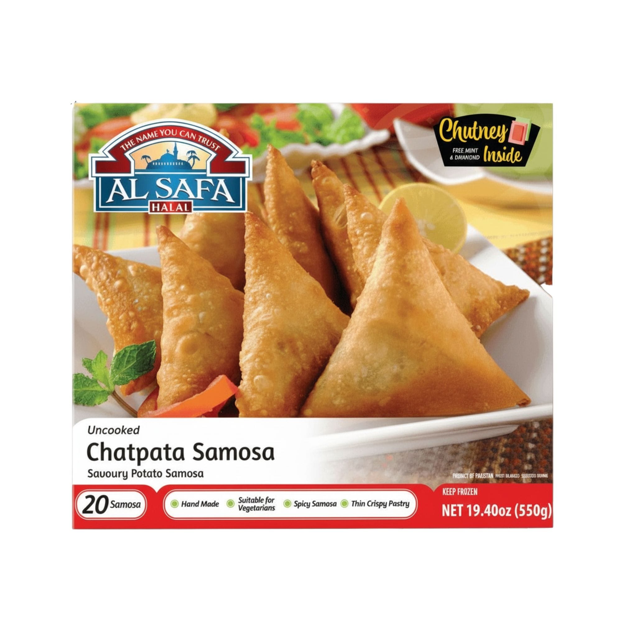 AL SAFA CHATPATTA PATATO SAMOSA 550G