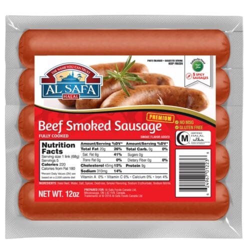AL SAFA BEEF SMOKED SAUSAGE 12oz