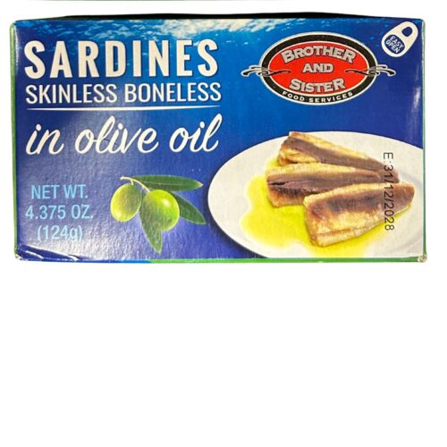 B&S SARDINES SKINLESS IN OLIVE OIL