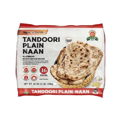 LX TANDOORI PLAIN NAAN 16PC 85g
