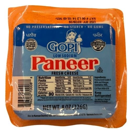 GOPI PANEER CHEESE 8 oz