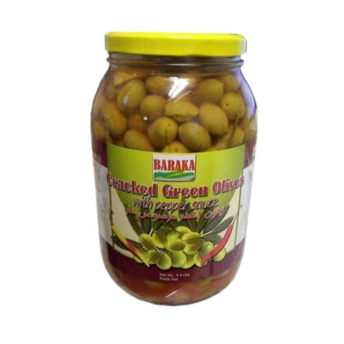 BARAKA CRACKED GREEN OLIVES