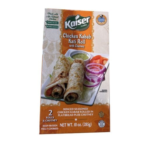 KAISER CHICKEN KABAB KATI ROLLW/CHUTNEY 10oz