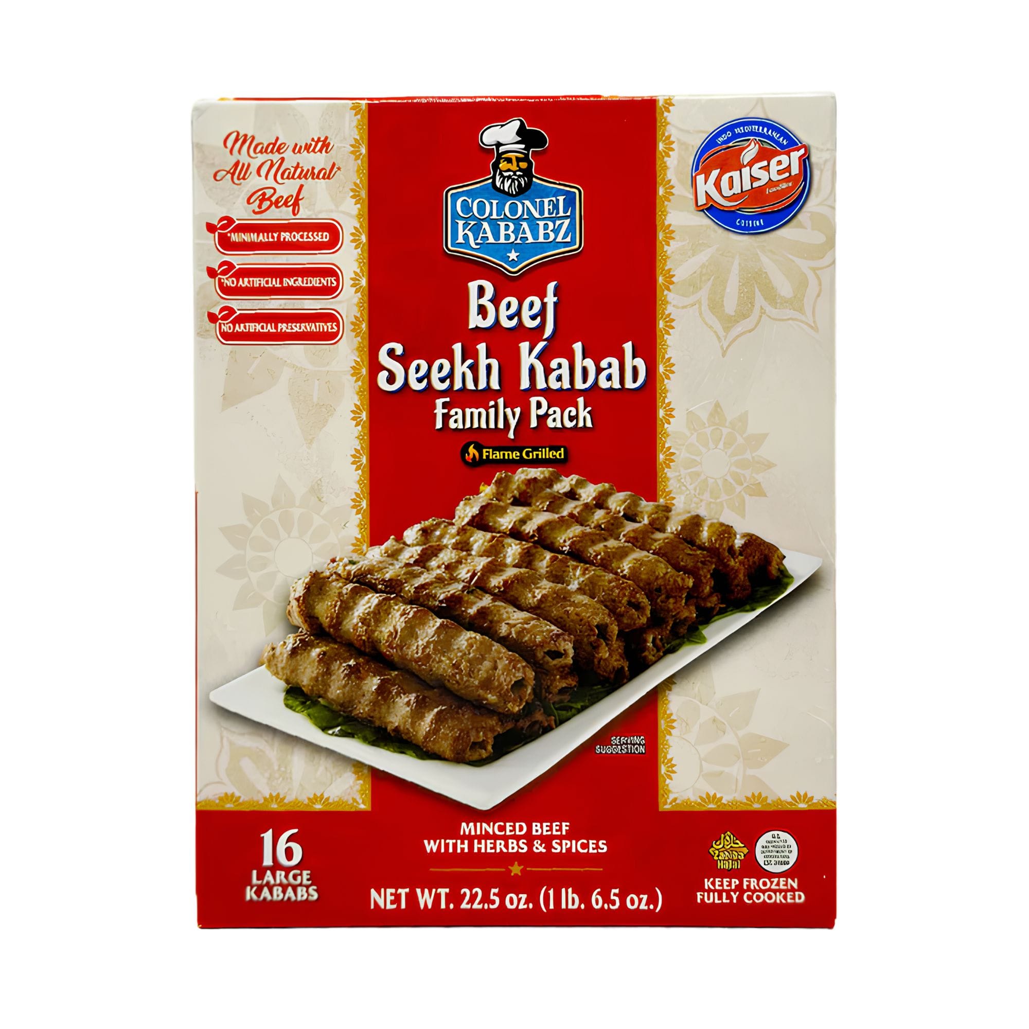COLONEL BEEF SEEKH KEBAB FP 636GM