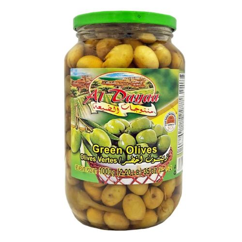 AL DAYAA GREEN OLIVES 1KG
