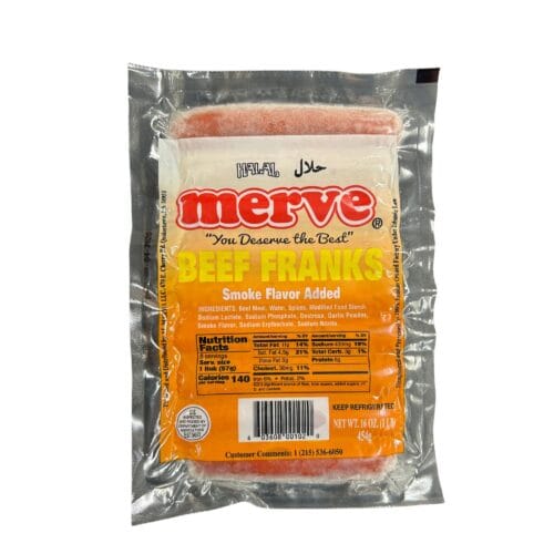 MERVE BEEF FRANKS 1lb