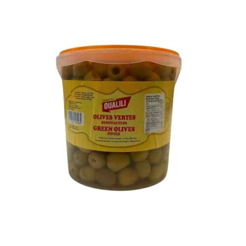 PITTED GREEN OLIVES OUALILI 1.9Kg