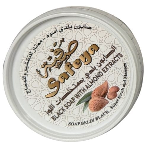BLACK SOAP WITH OLIVE OIL & ALMOND EXTRACTS
