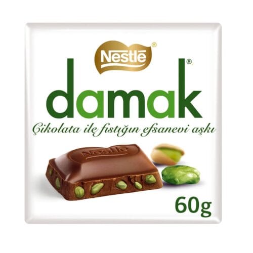 NESTLE DAMAK MILK CHOCOLATE W PISTACHIO 60GR