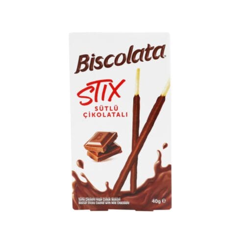 BISCOLATA MILK CHOCOLATE STIX 40GR