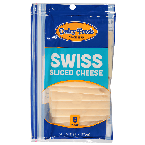 DAIRY FRESH CHEESE SLICED SWISS 6OZ