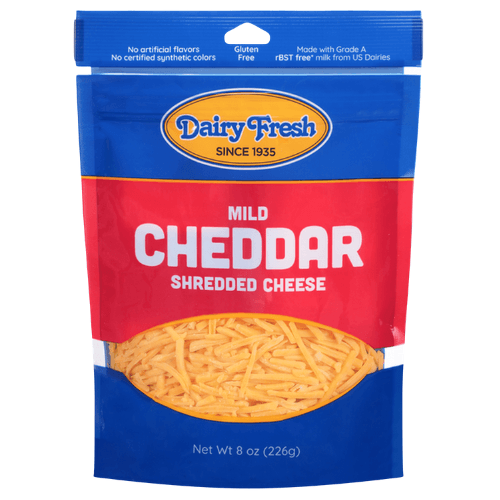 DAIRY FRESH CHEESE SHRED MILD CHED 8OZ
