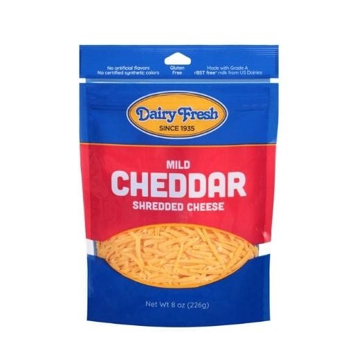 DAIRY FRESH CHEESE SHRED MILD CHED 8OZ