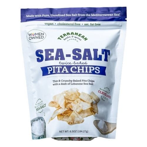 TERRANEAN PITA CHIPS SEA SALT 6.5Oz