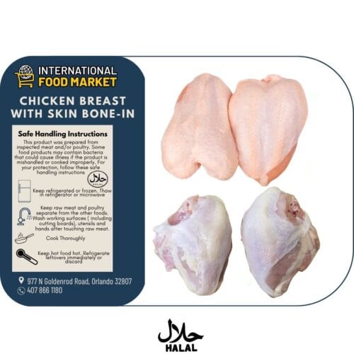 CHICKEN BREAST WITH SKIN BONE-IN