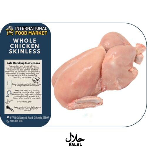 WHOLE CHICKEN SKINLESS
