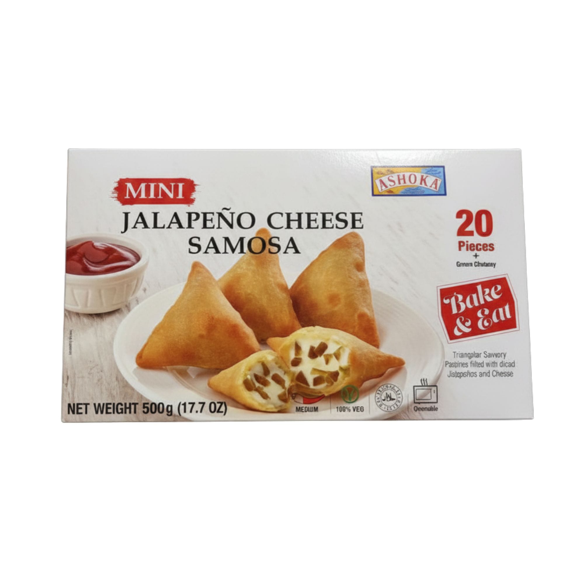 ASHOKA JALAPENO CHEESE SAMOSA 500g