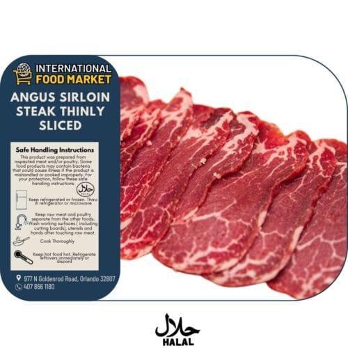 ANGUS SIRLOIN STEAK THINLY SLICE