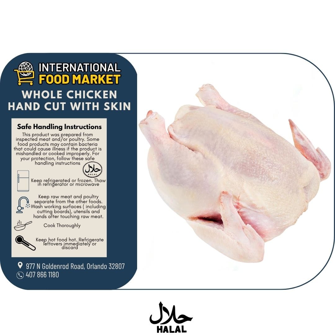 WHOLE CHICKEN HAND CUT WITH SKIN