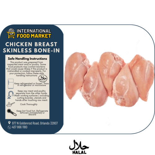 CHICKEN BREAST SKINLESS BONE IN