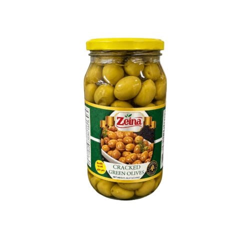 ZEINA CRACKED GREEN OLIVES 1kg